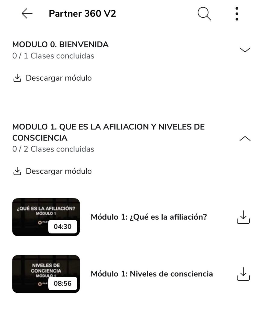 partner360 módulo afiliación 